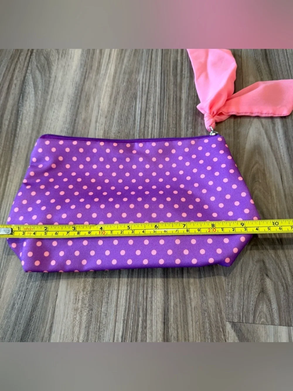 Lancôme Purple & Pink Polka Dot Cosmetic Bag
